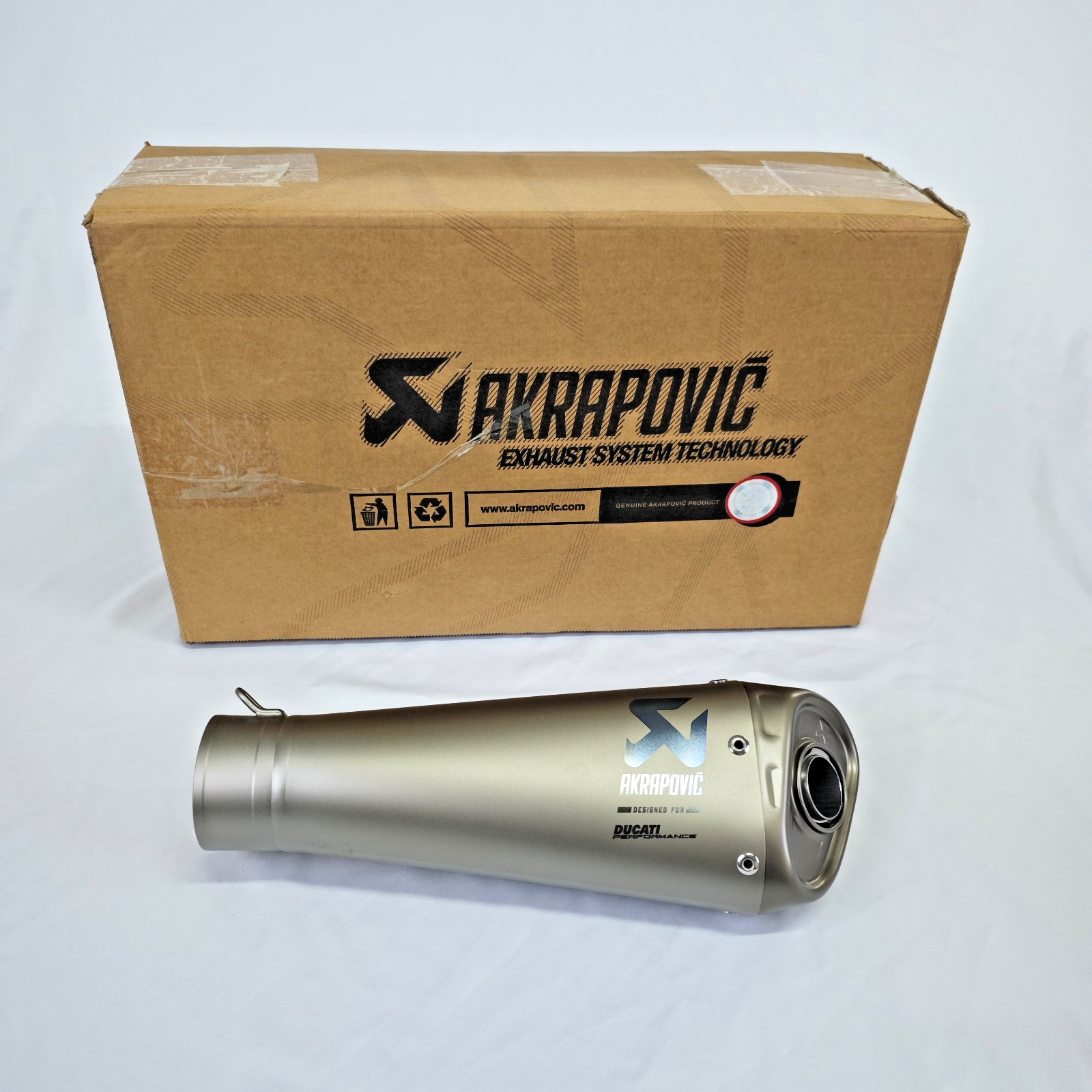 [New] Ducati Performance Exhaust Silencer Muffler Left AKRAPOVIC 96412672A