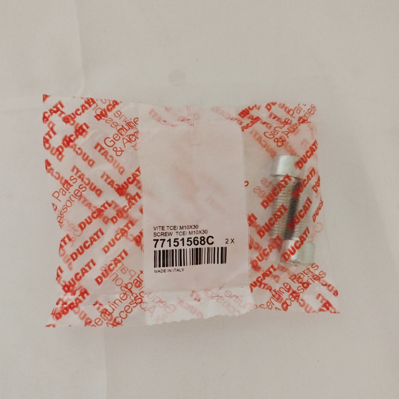 Ducati Genuine OEM Screw Pack (2 PC) M10X30 77151568C - CUSTOMS DUTY INCLUDED!